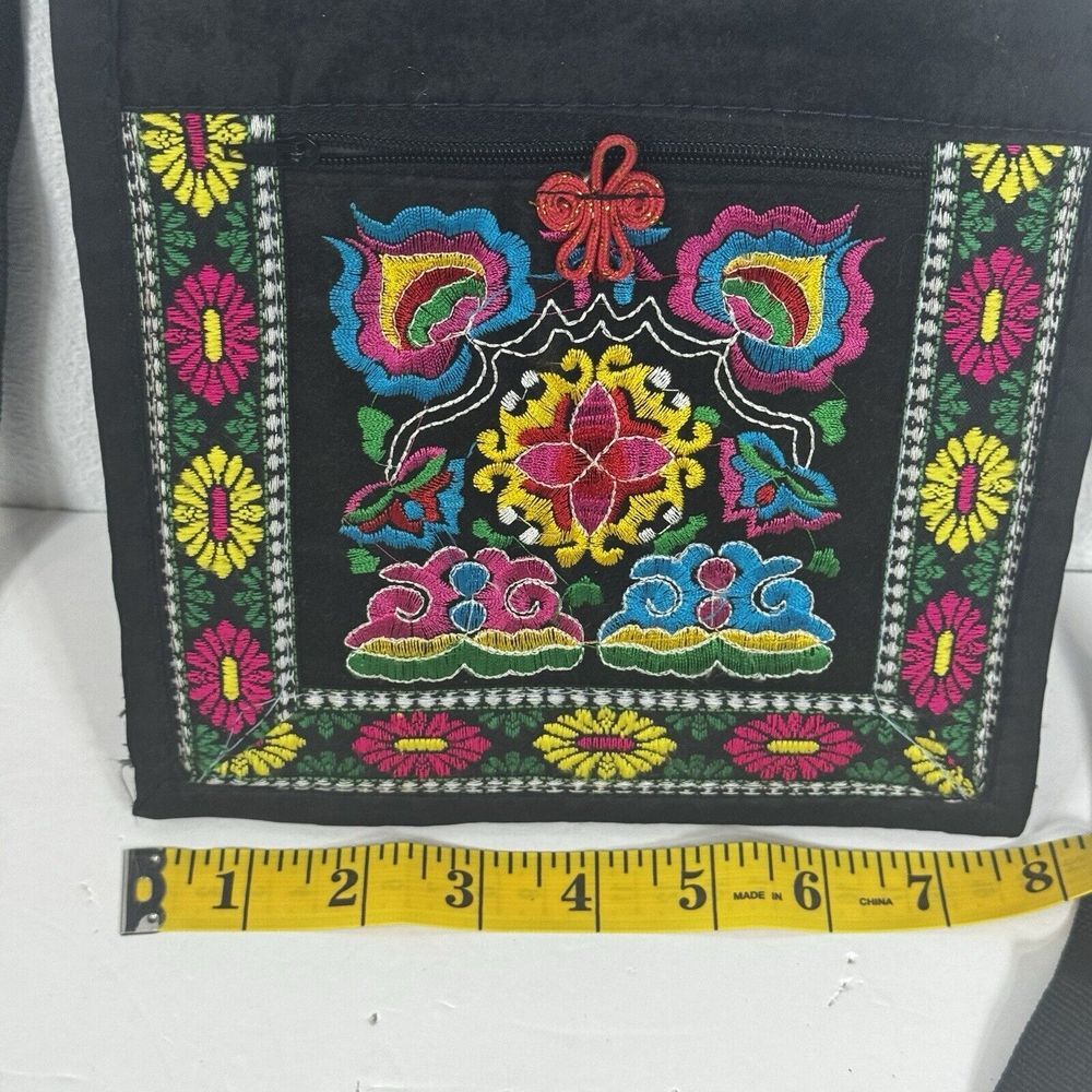 Colorful Embroidered Crossbody Bag / Purse